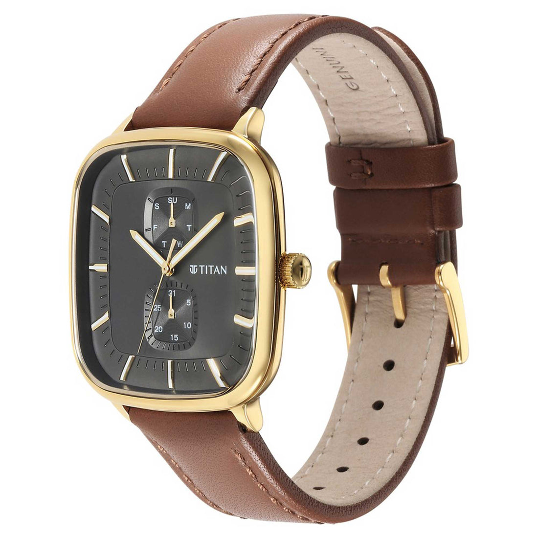 Titan Avant Garde Anthracite Dial Multi Stainless Steel Strap watch for Men-PEROZ Accessories