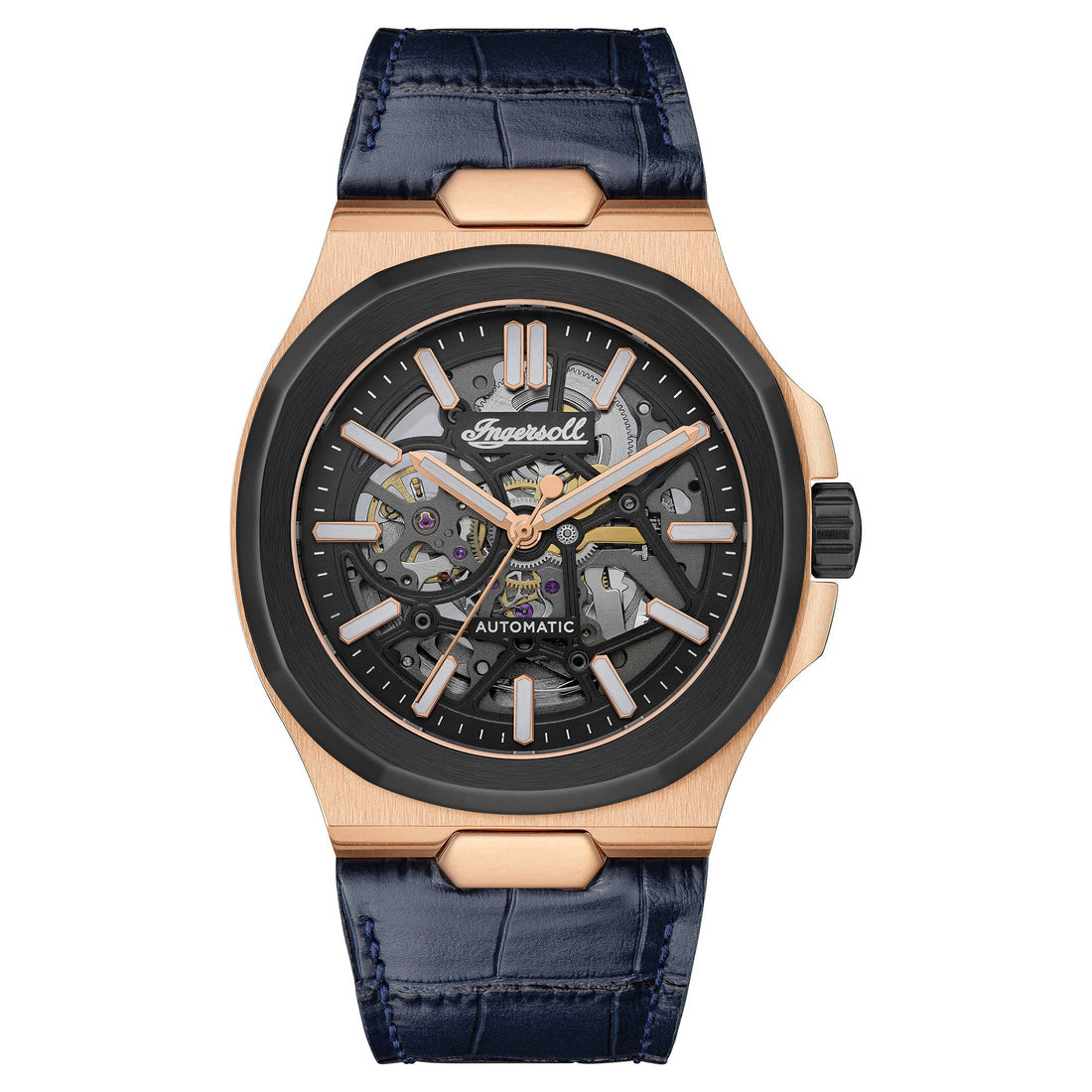 Ingersoll The Catalina Rose Gold Blue Watch-PEROZ Accessories