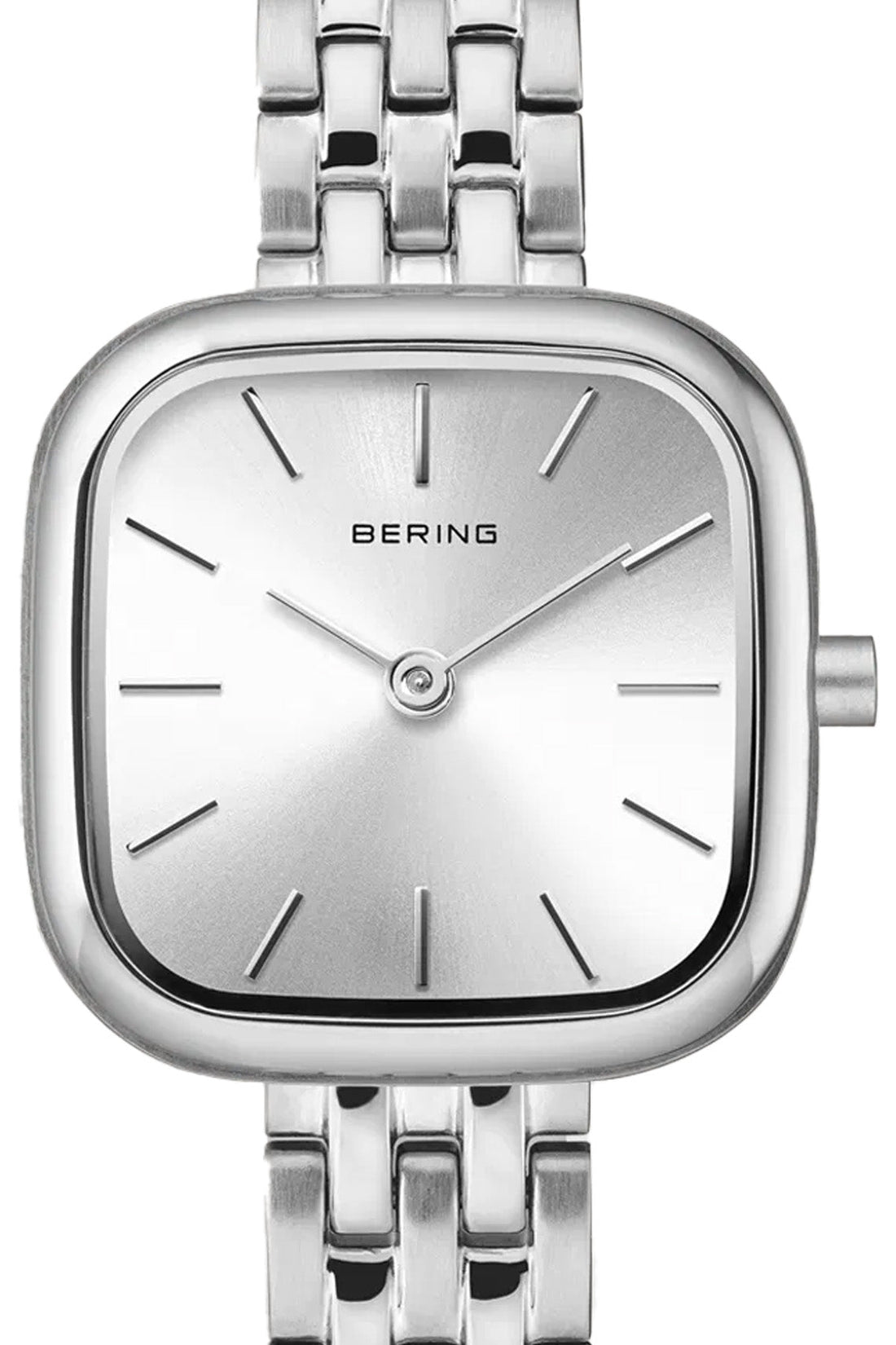 Bering Classic Ladies 26mm Square Case Silver Metal Strap Watch-PEROZ Accessories