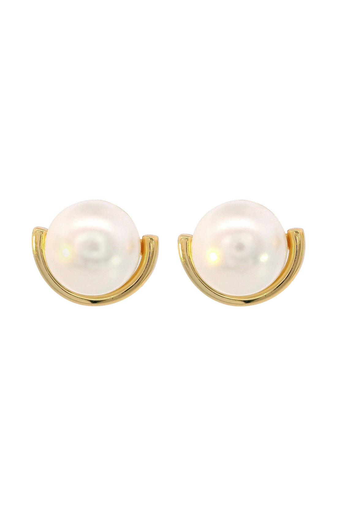 ADAGIO CRESCENT NINE-2-FIVE PEARL CRESCENT EARRINGS GOLD-PEROZ Accessories
