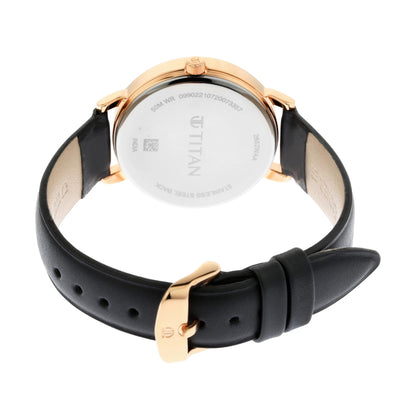 Titan Workwear Black Dial Multi Leather Strap watch for Women-PEROZ Accessories