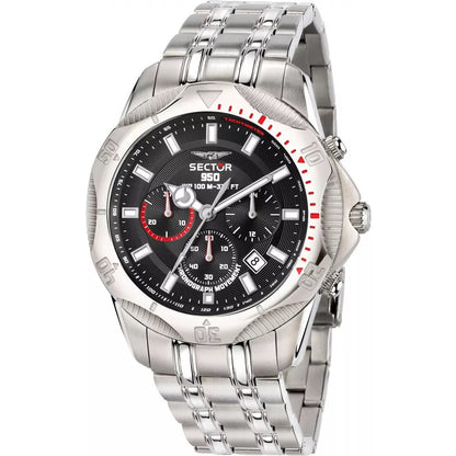 Sector 950 Black Dial Steel Chronograph-PEROZ Accessories