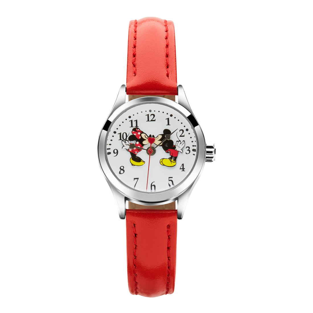Disney Petite Mickey &amp; Minnie in Love Red Watch-PEROZ Accessories