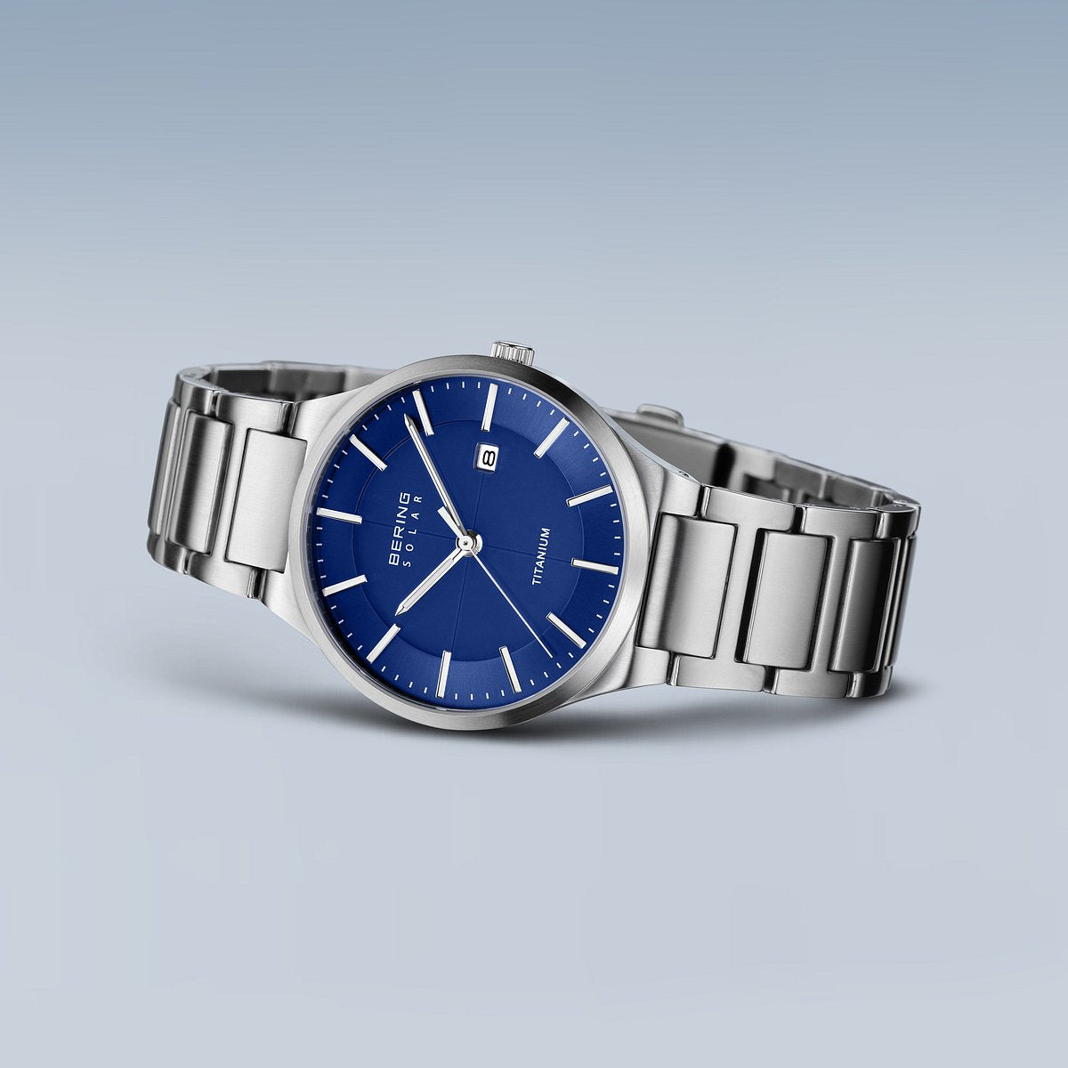 Bering Solar 39mm Silver Titanium Links Strap Watch-PEROZ Accessories