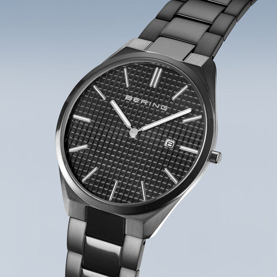 Bering Ultra Slim 40mm Grey Stainless Steel Strap Watch-PEROZ Accessories