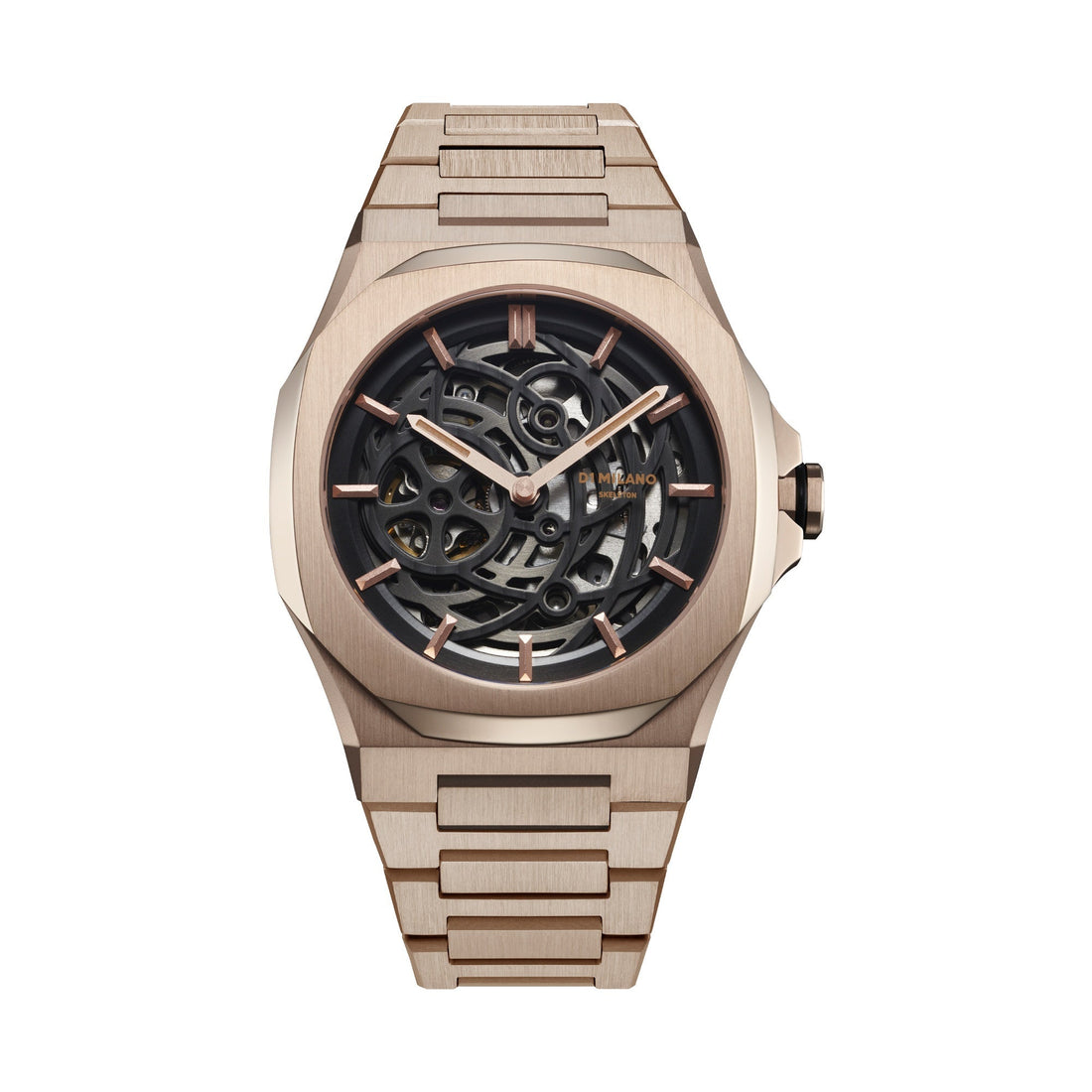 D1 Milano Rose Gold Skeleton Automatic Watch-Automatic Watches-PEROZ Accessories