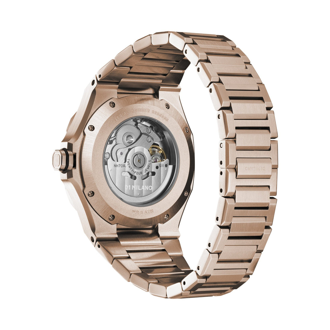 D1 Milano Rose Gold Skeleton Automatic Watch-Automatic Watches-PEROZ Accessories