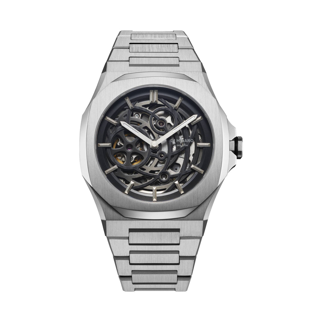 D1 Milano Silver Skeleton Automatic Watch-Automatic Watches-PEROZ Accessories