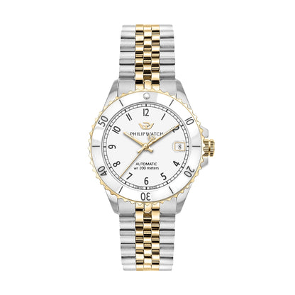 Philip Watch - Caribe Diving Two Tone Ladies Automatic Watch-Automatic Watches-PEROZ Accessories