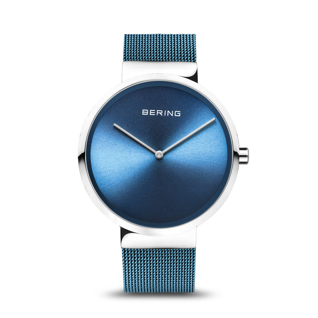 Bering Classic Polished Silver Ice Blue Watch-PEROZ Accessories