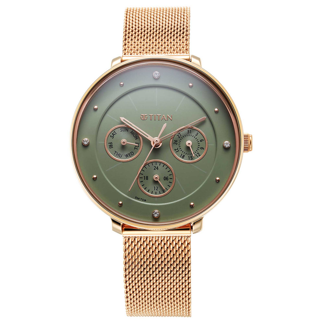 Titan Neo Green Dial Analogue Stainless Steel Strap Watch for Women-PEROZ Accessories