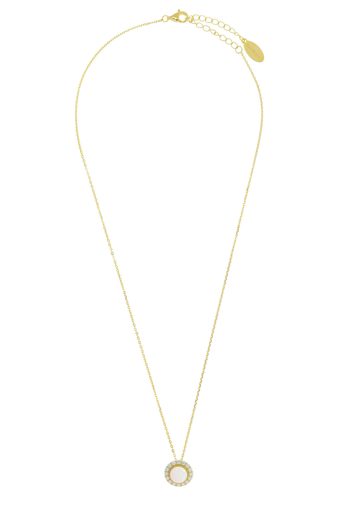OPAL GLOW MARRINAWI WHITE CREATED OPAL PENDANT GOLD-PEROZ Accessories