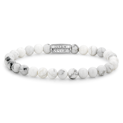 Rebel and Rose Virgin White 6mm Bracelet-PEROZ Accessories