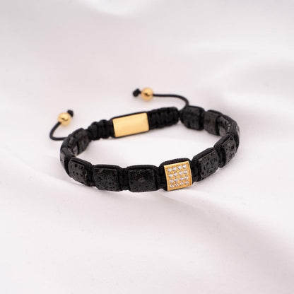 PEROZ | Black Lava Beaded Bracelet