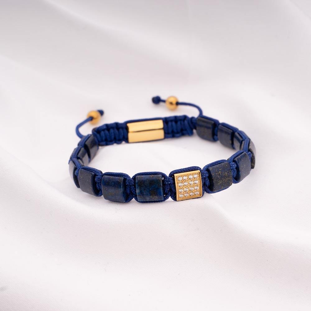 Blue Lapis Beaded Bracelet - PEROZ