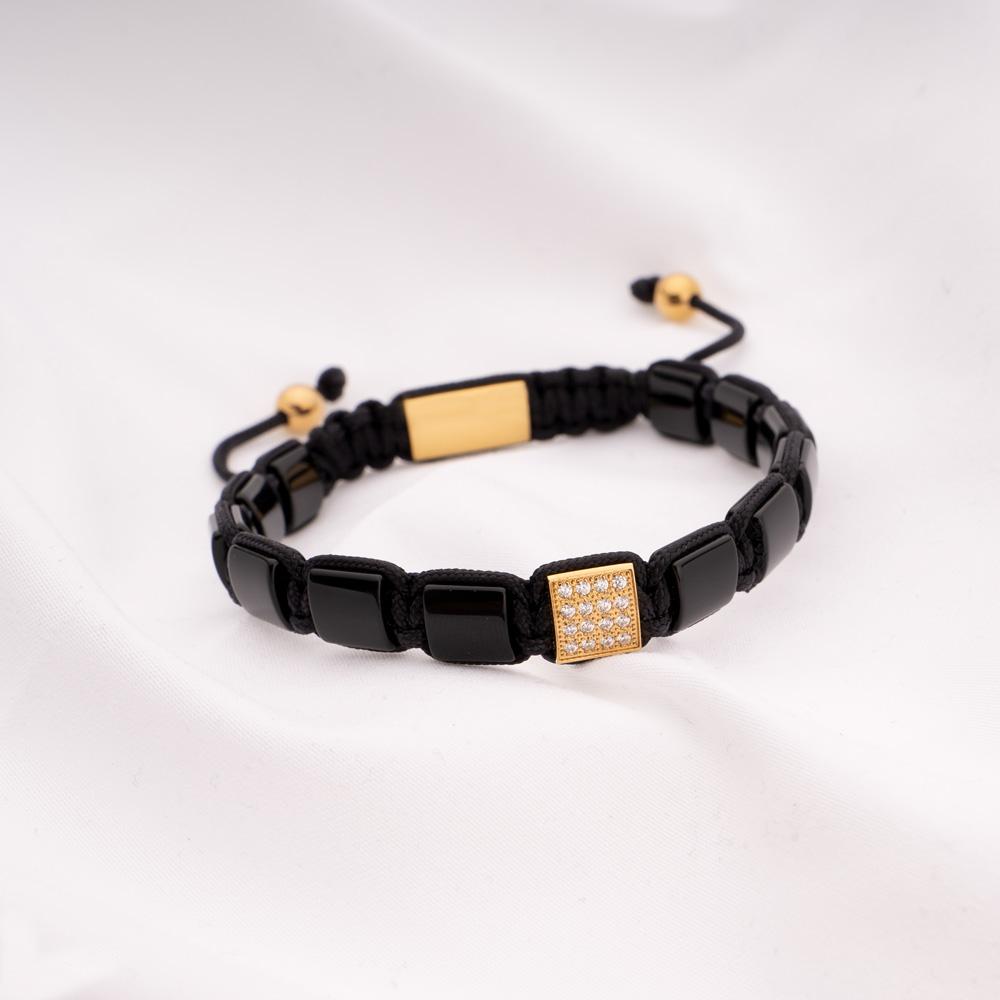 Shiny Onyx Beaded Bracelet - PEROZ Australia