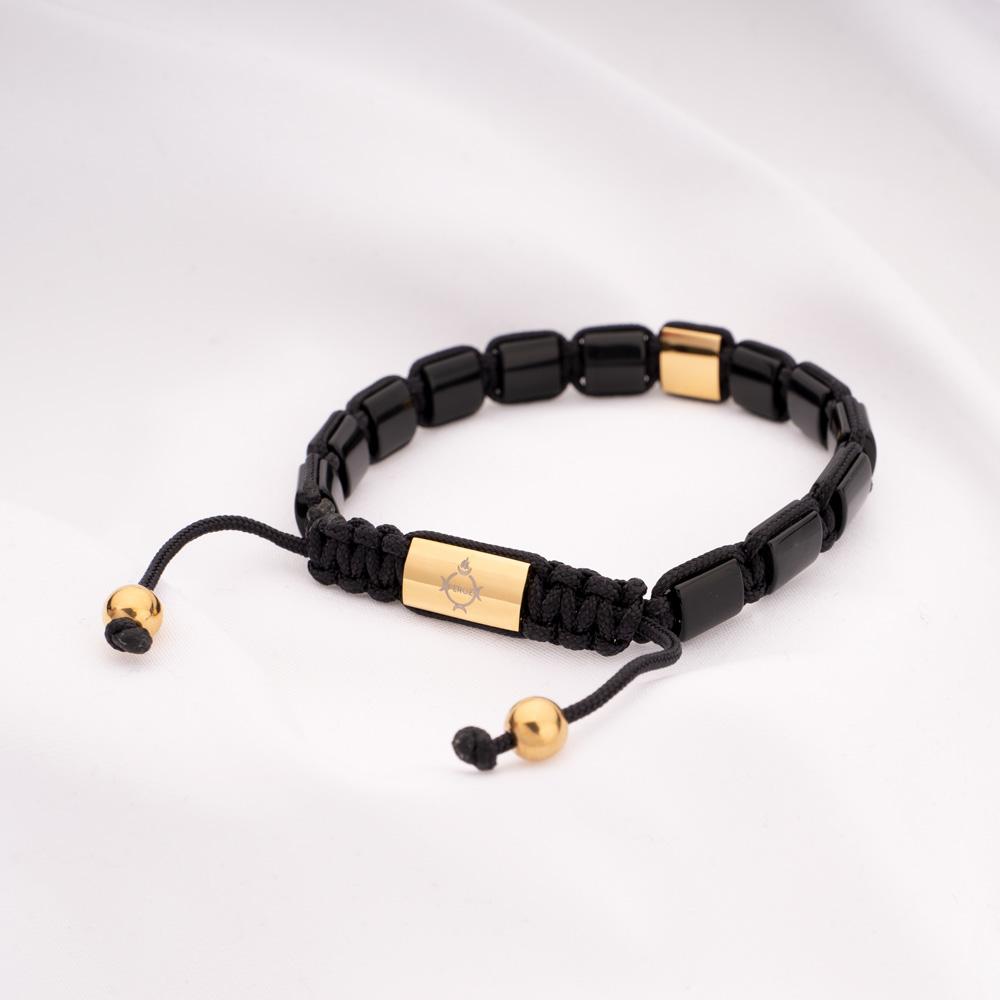 Shiny Onyx Beaded Bracelet - PEROZ Accessories
