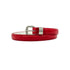Ora - Women’s Red Skinny Leather Belt-Belts-PEROZ Accessories