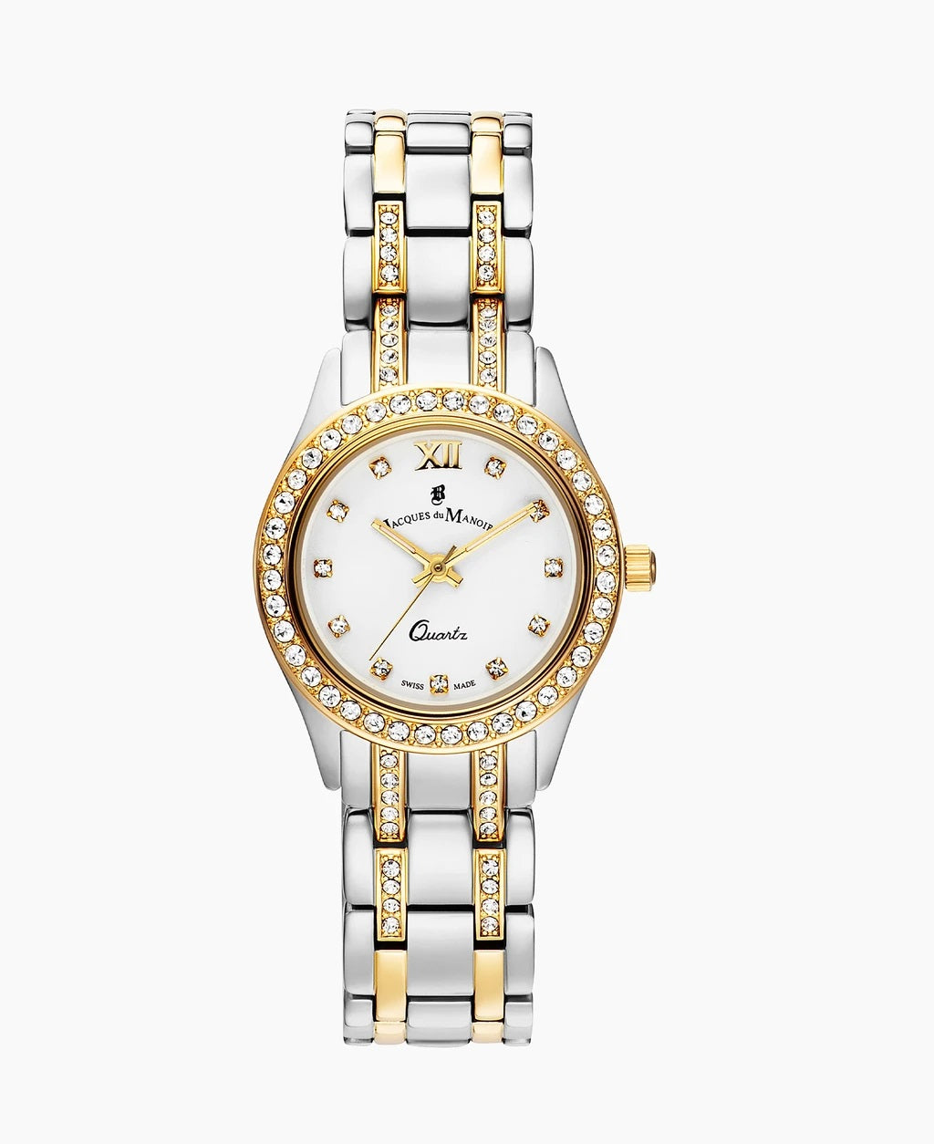 Jacques Du Manoir Swiss Royal Two Tone Watch with Changeable Bezels-PEROZ Accessories
