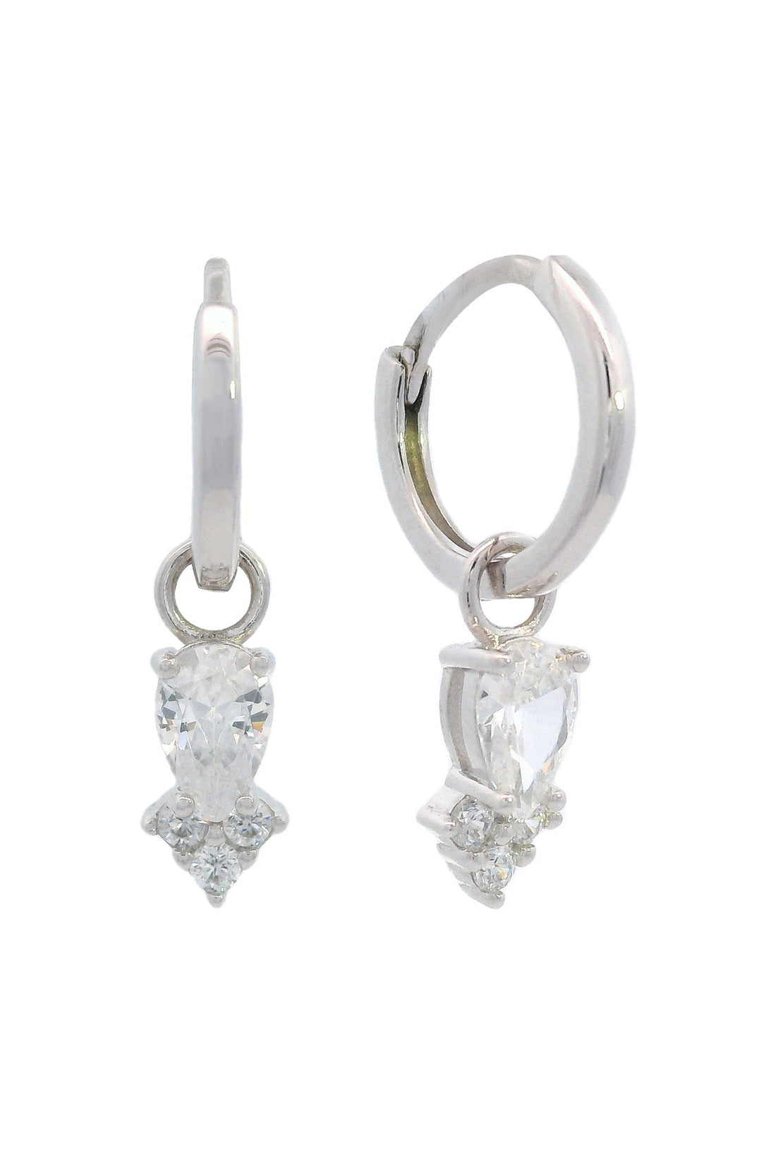 GEORGINI MIDNIGHT VELVET ASTERIA HOOP EARRINGS SILVER-PEROZ Accessories