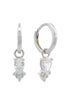 GEORGINI MIDNIGHT VELVET ASTERIA HOOP EARRINGS SILVER-PEROZ Accessories