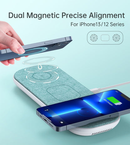 CHOETECH T569-S Magleap 3-in-1 Magnetic Wireless Charging pad with AC Adapter-Chargers-PEROZ Accessories