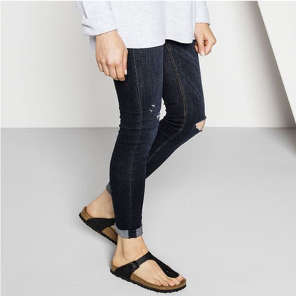 Birkenstock Gizeh Birko-Flor Black Unisex-Fashion-PEROZ Accessories