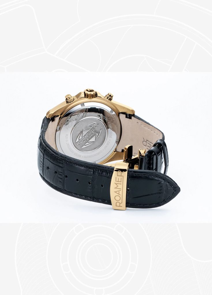 Roamer Rockshell Mark III Chrono 44mm Black Watch-PEROZ Accessories