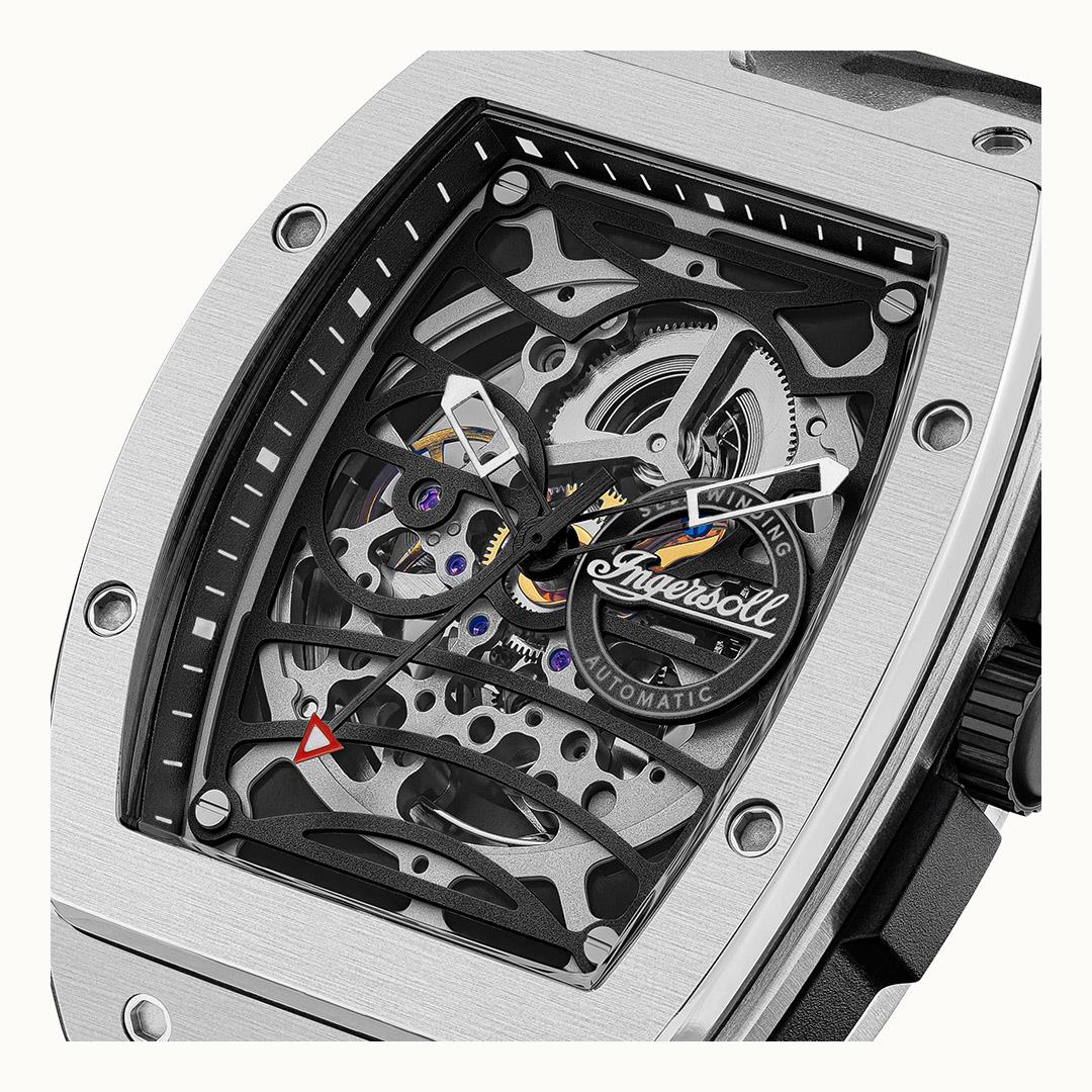 Ingersoll The Challenger Automatic Silver and Black Watch-PEROZ Accessories