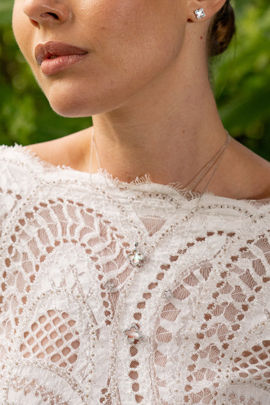 SYDNEY SOIRÉE FAIRWATER MOTHER OF PEARL DELUXE NECKLACE SILVER-PEROZ Accessories