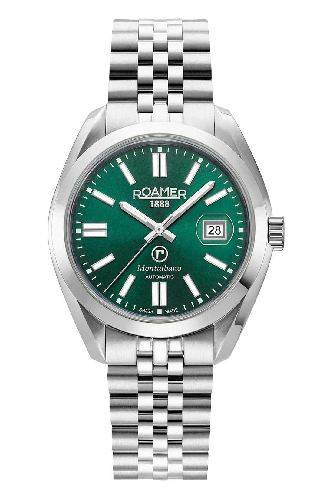 Roamer Montalbano Gents 41mm Green Dial Stainless Steel Strap Watch-PEROZ Accessories
