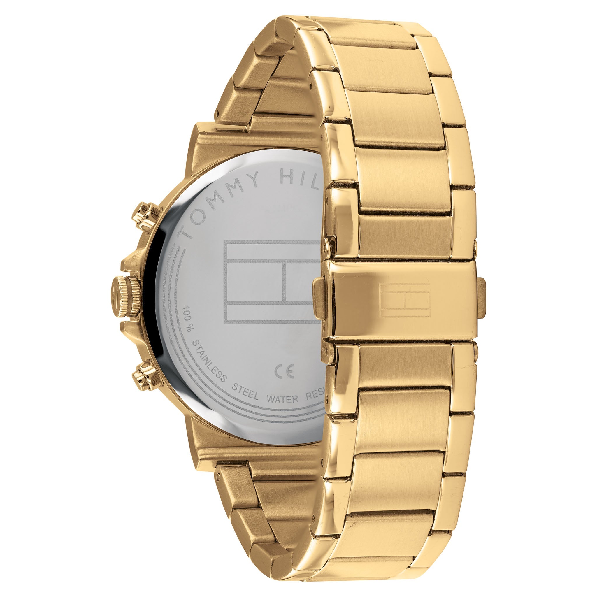Tommy Hilfiger Ionic Thin Gold Plated 2 Steel Navy Dial Men&