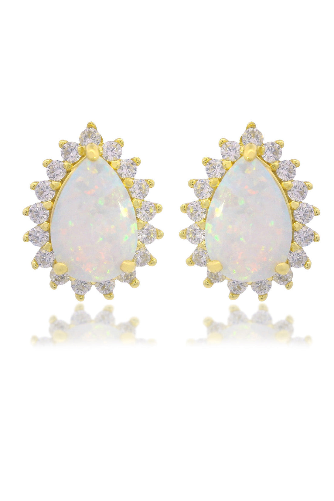 OPAL GLOW ROZELLE WHITE CREATED OPAL EARRINGS GOLD-PEROZ Accessories