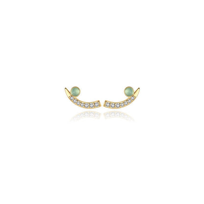 Glorie - Gold Ear Climber Earrings-Earrings-PEROZ Accessories