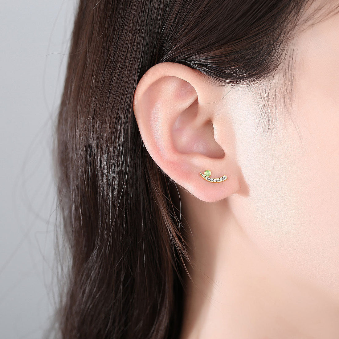 Glorie - Gold Ear Climber Earrings-Earrings-PEROZ Accessories