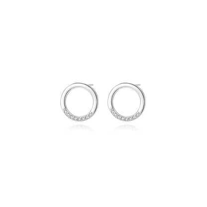 Kaylie - Women’s Silver Stud Earrings-Earrings-PEROZ Accessories