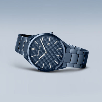 Bering Ultra Slim 40mm Blue Stainless Steel Strap Watch-PEROZ Accessories