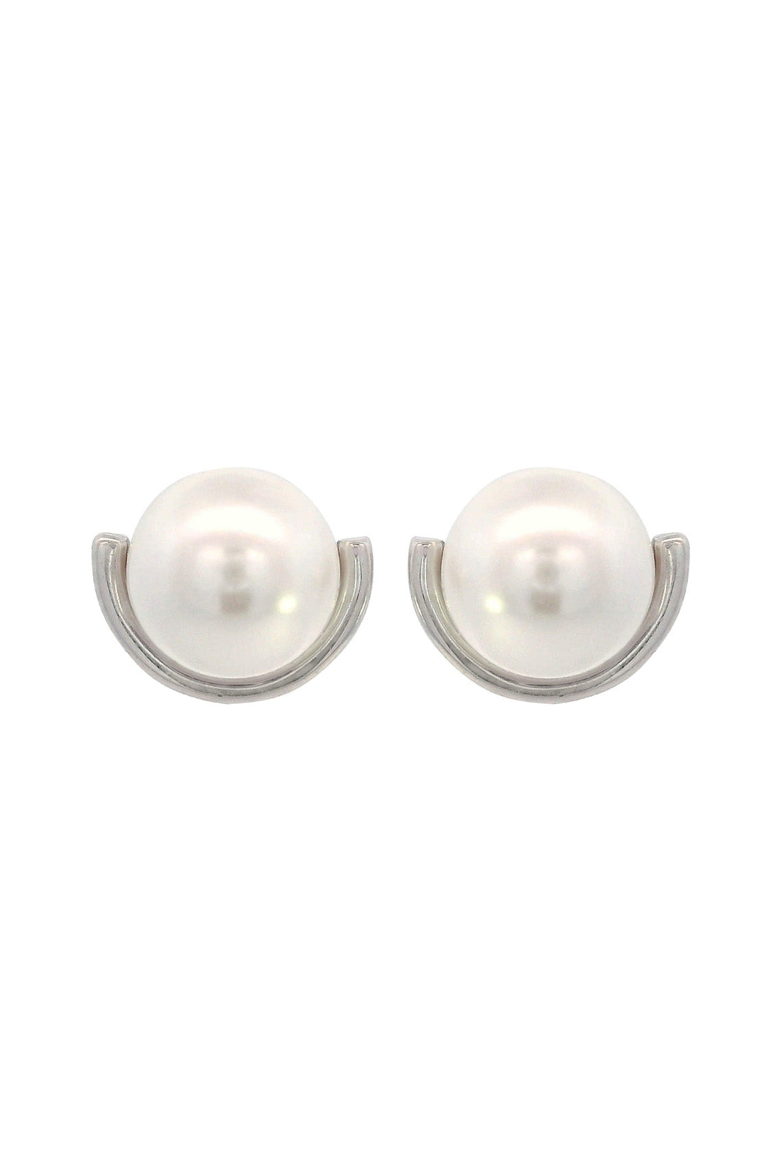 ADAGIO CRESCENT NINE-2-FIVE PEARL CRESCENT EARRINGS SILVER-PEROZ Accessories
