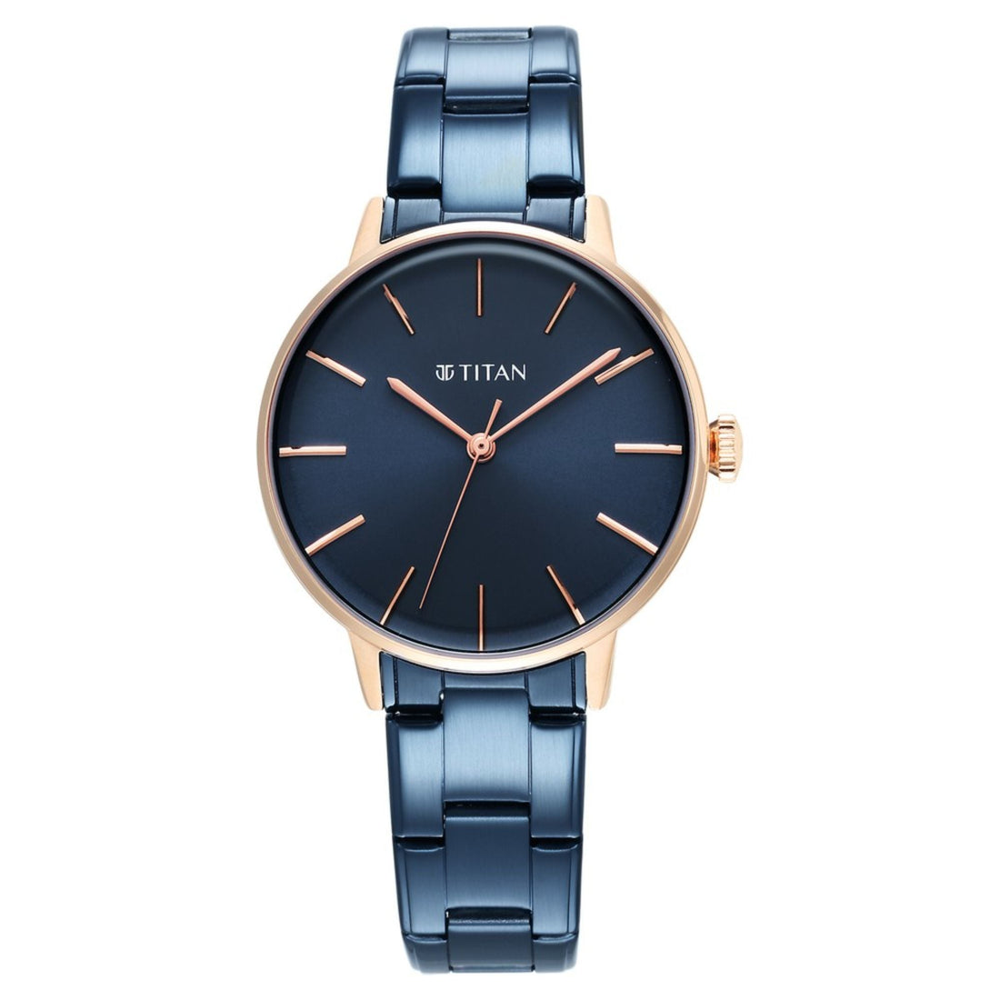 Titan TGIF Quartz Analogue Blue Dial Blue Stainless Steel Strap Watch for Women-PEROZ Accessories