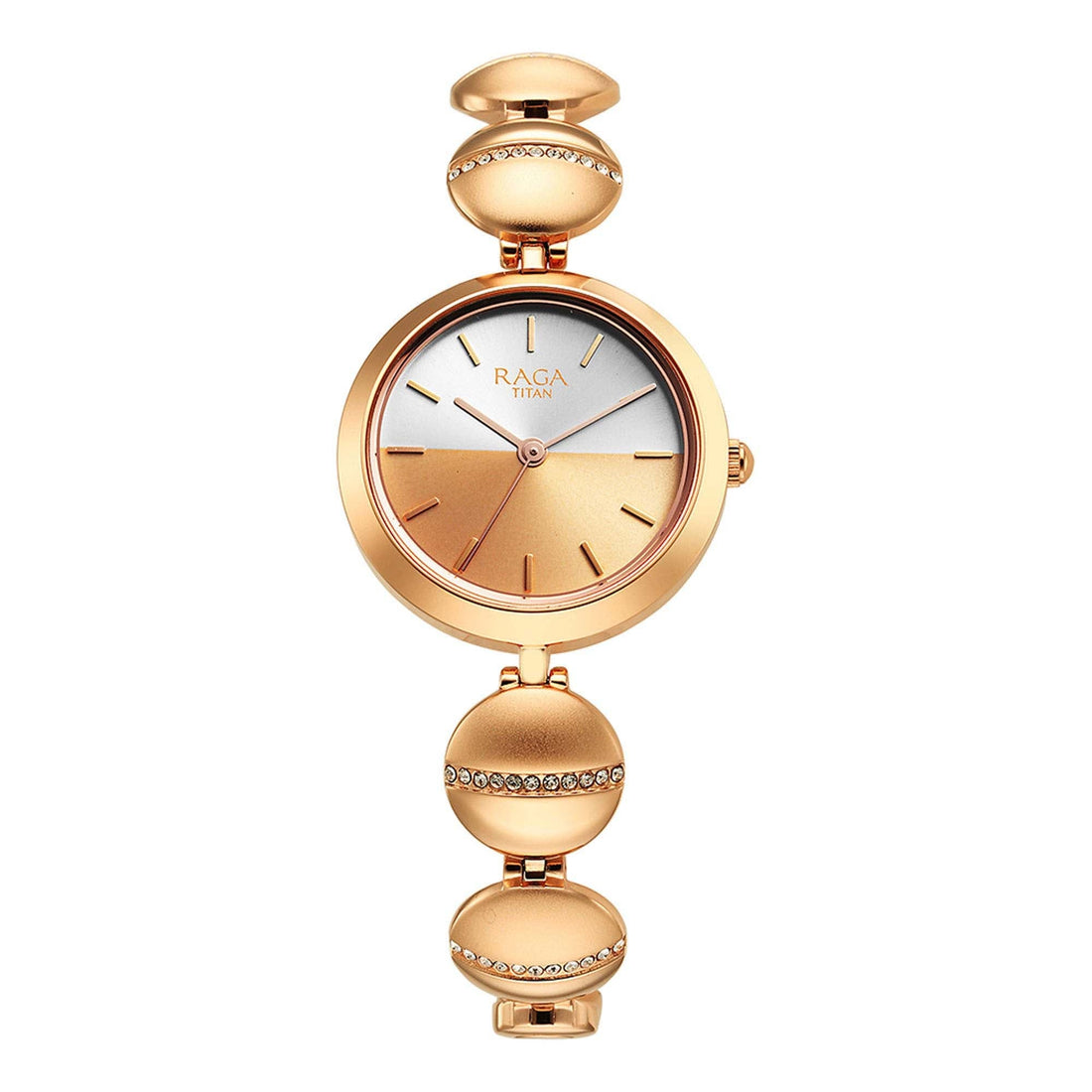 Titan Raga Delight Silver Dial Women Watch With Metal Strap-PEROZ Accessories