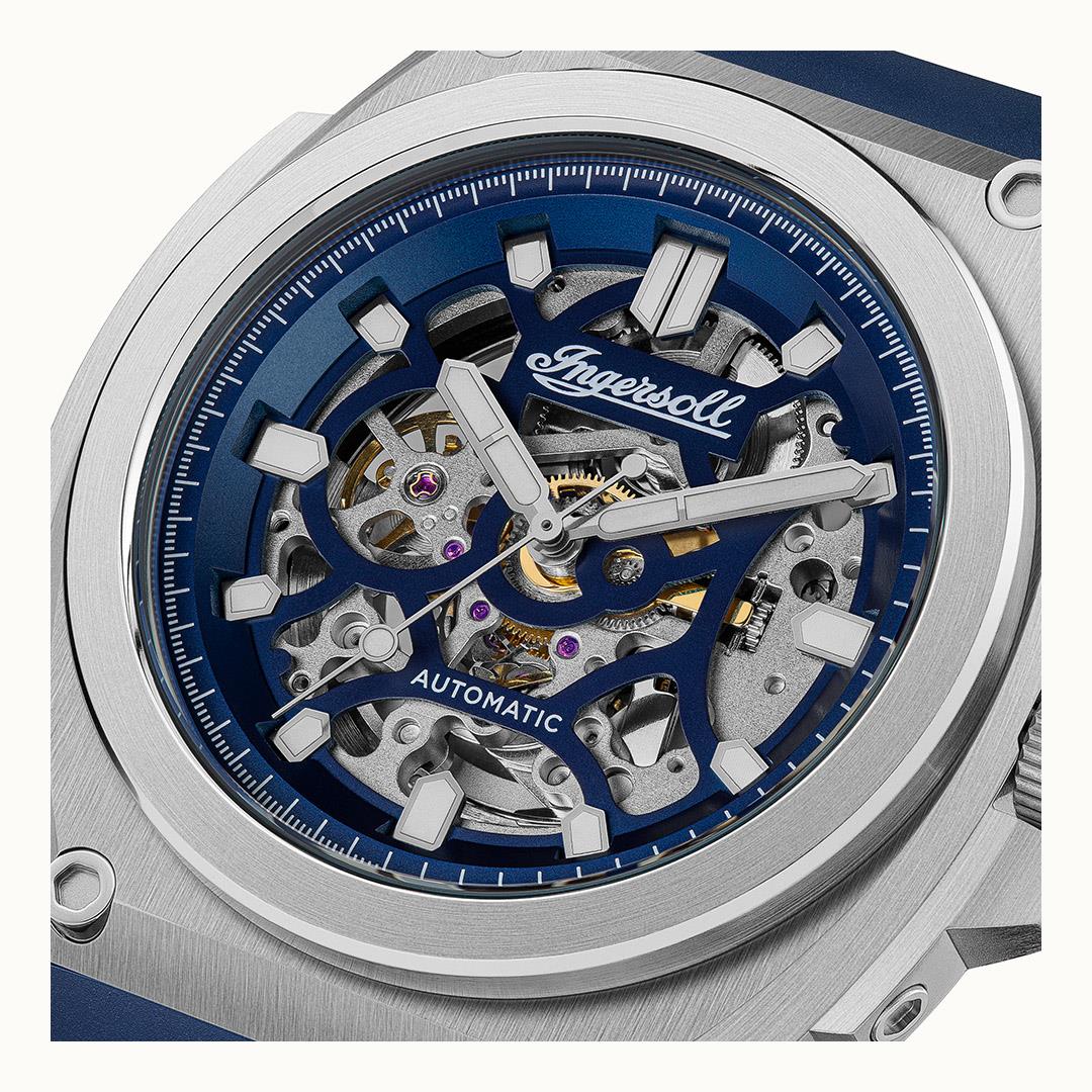 Ingersoll The Motion Automatic Silver Blue Watch-PEROZ Accessories