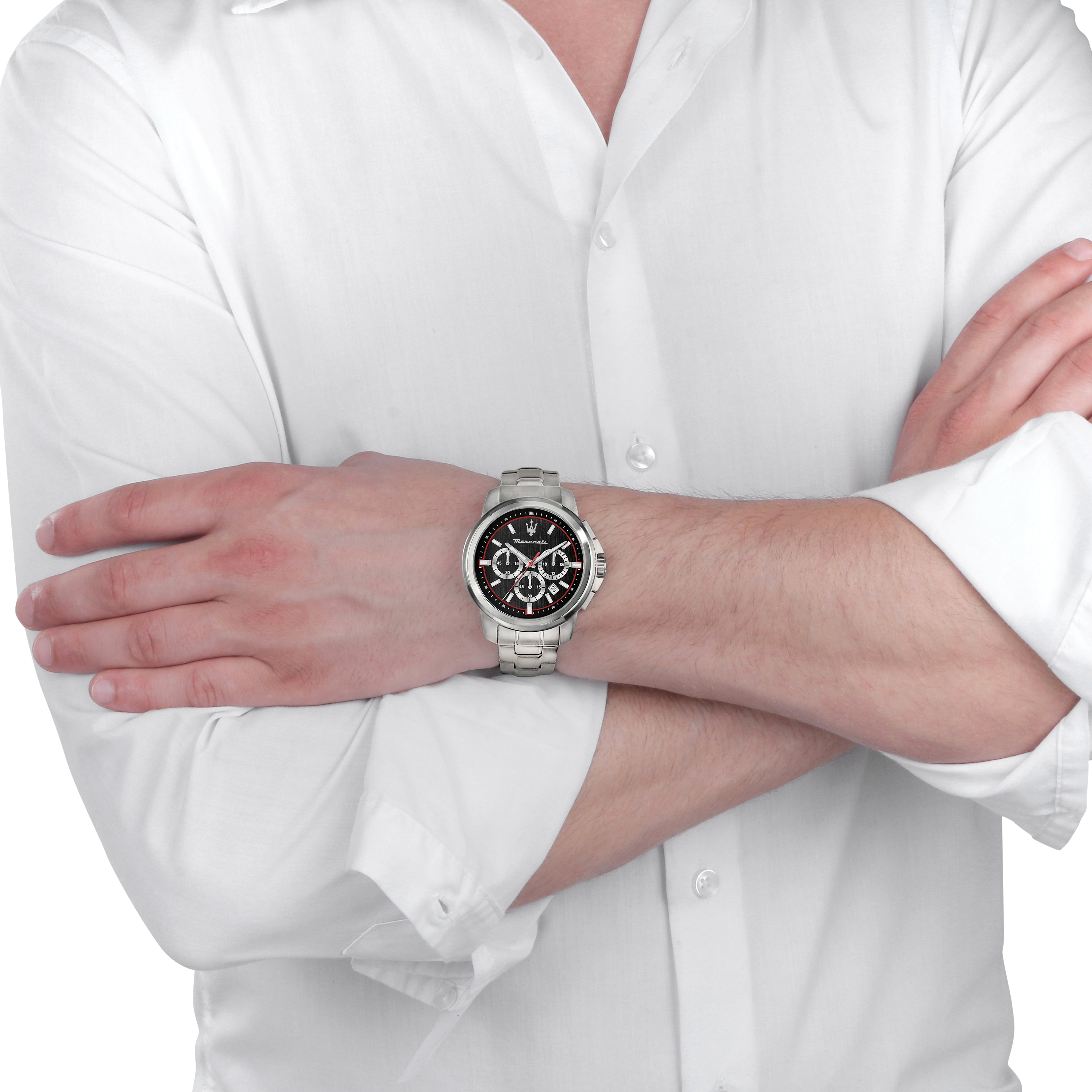 Maserati Successo Stainless Steel Chronograph Watch-PEROZ Accessories