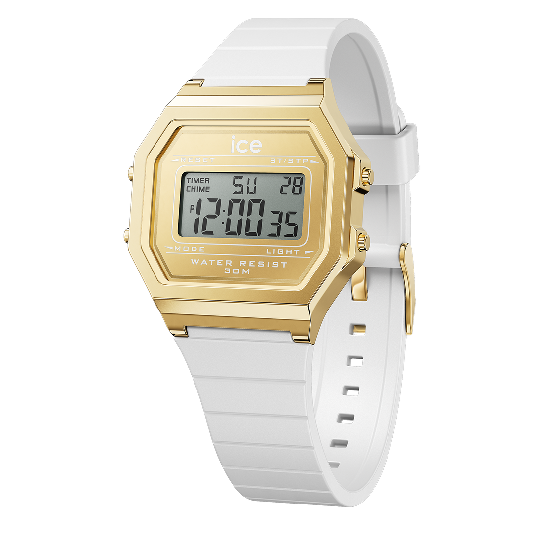 ICE digit retro - White gold-PEROZ Accessories