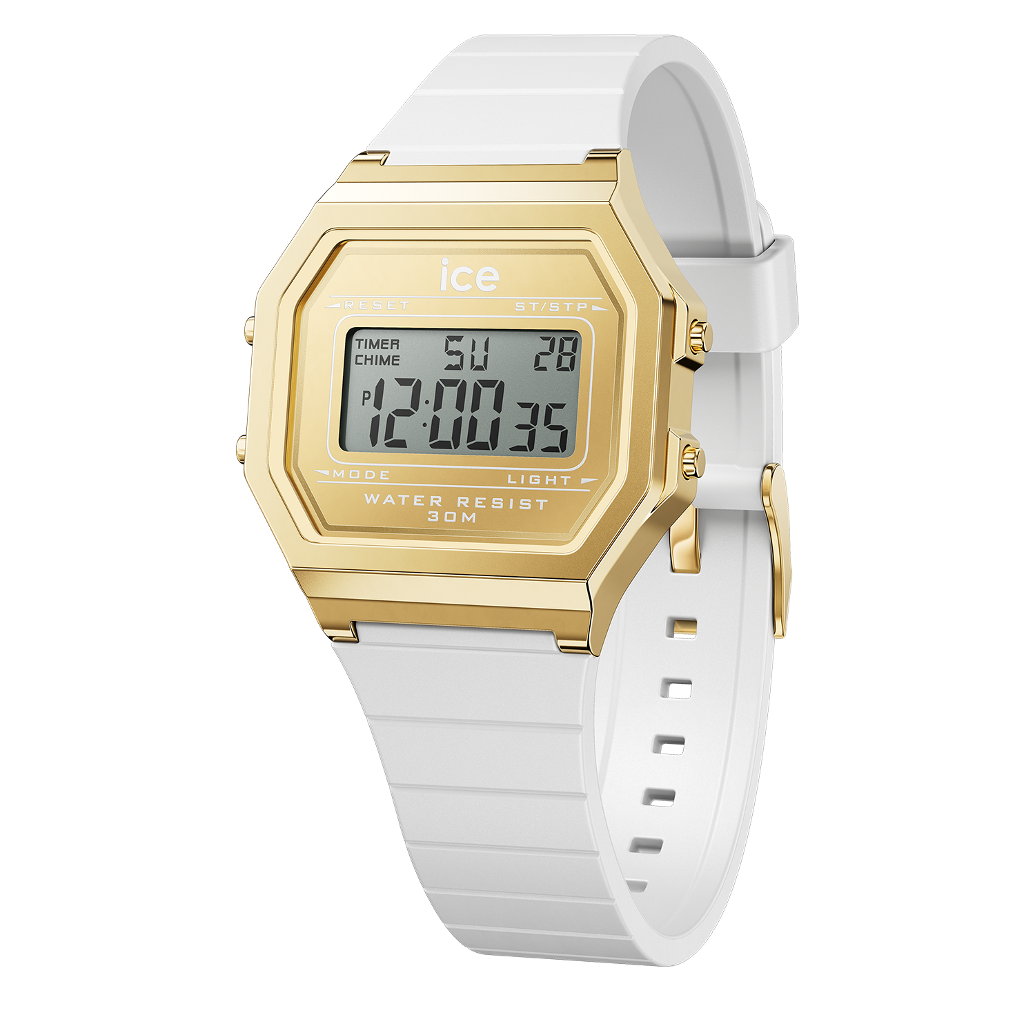 ICE digit retro - White gold-PEROZ Accessories