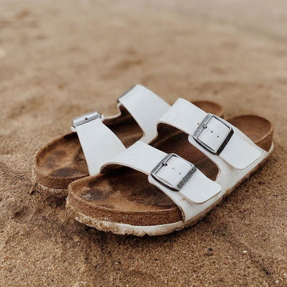 Birkenstock Arizona Birko-Flor White Unisex-Fashion-PEROZ Accessories