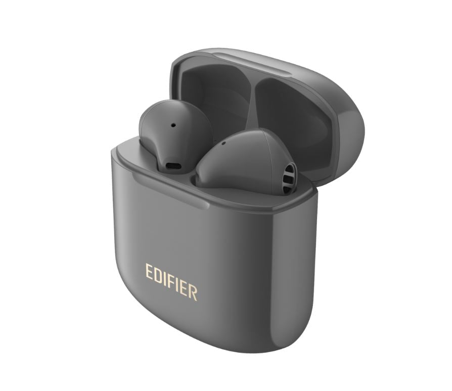 EDIFIER TWS200 PLUS TWS Stereo Wireless Earbuds - Qualcomm aptX, Dual Microphone,13mm LCP Diaphragm, Frequency Equalization,6+18Hr Earphone Grey-Headphones-PEROZ Accessories