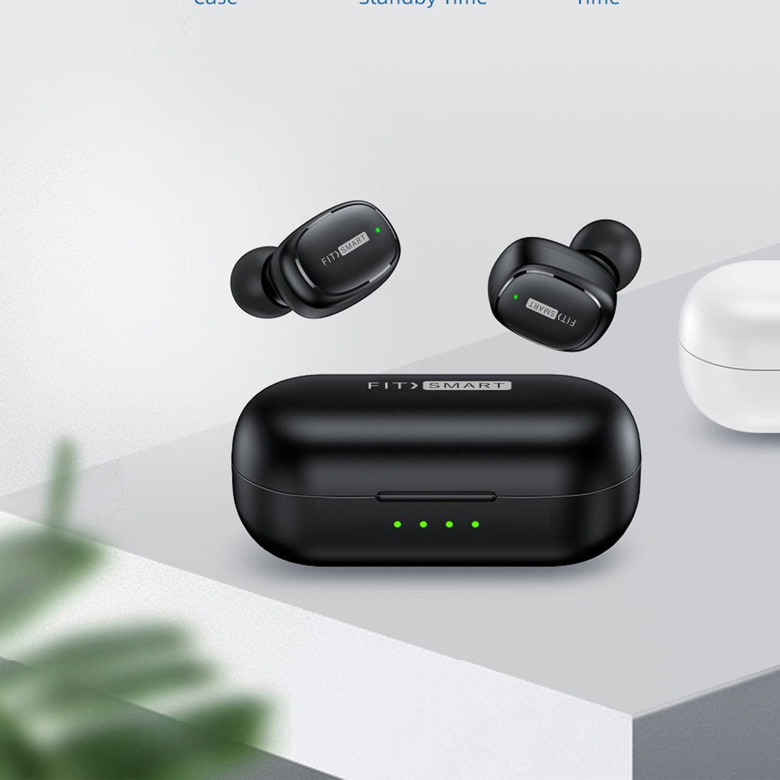FitSmart In Ear Buds with Charging Case Portable Wireless Black-Headphones-PEROZ Accessories