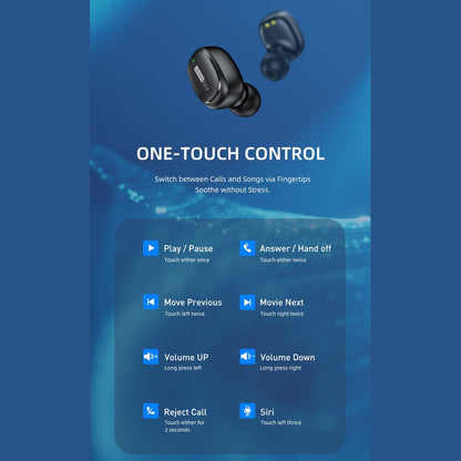 FitSmart In Ear Buds with Charging Case Portable Wireless Black-Headphones-PEROZ Accessories