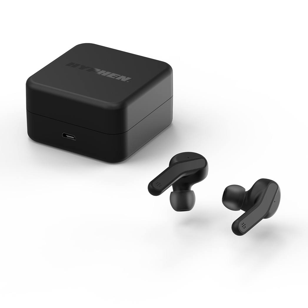HYPHEN Wireless Earbuds Bluetooth Headphone Black color-Headphones-PEROZ Accessories