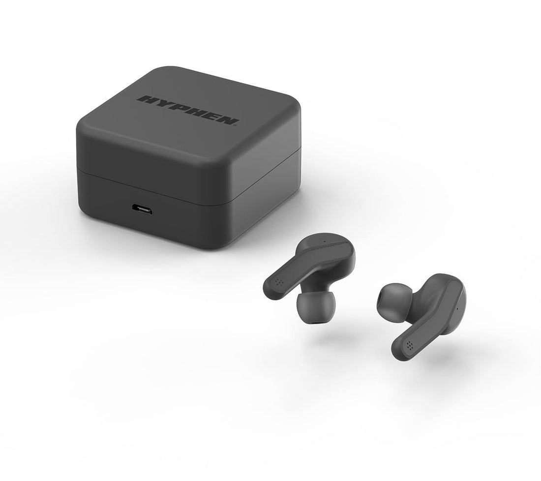 HYPHEN Wireless Earbuds Bluetooth Headphone Grey Color-Headphones-PEROZ Accessories